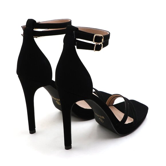 Women's Double Ankle Strap High Heel Sandals Stiletto Platform Dress Shoes - Picture 5 of 8